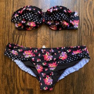 Victoria’s Secret ruffle polka dot bikini.